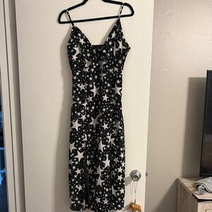 Starry Black and White Dress